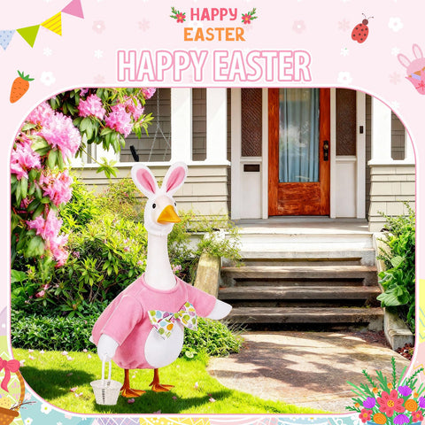 FuWeave outdoor geese decoration clothes on lawn statue