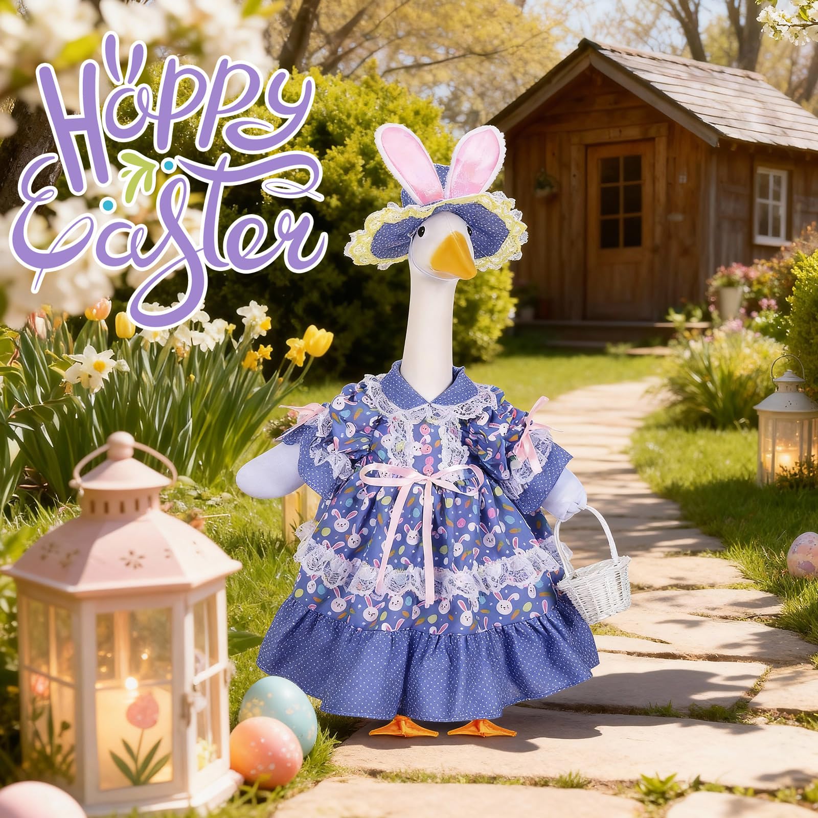 FuWeave patio Easter decor enhances outdoor party ambiance.