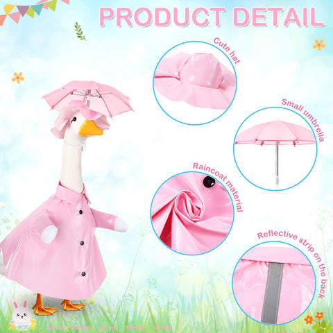 FuWeave pink goose costume for lawn, enhances yard party visuals.