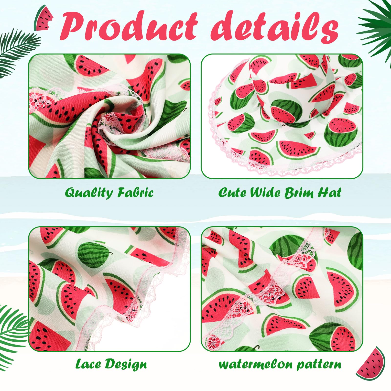 FuWeave pink watermelon outfit on a 23-inch goose for festive charm