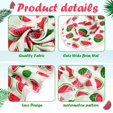 FuWeave pink watermelon outfit on a 23-inch goose for festive charm
