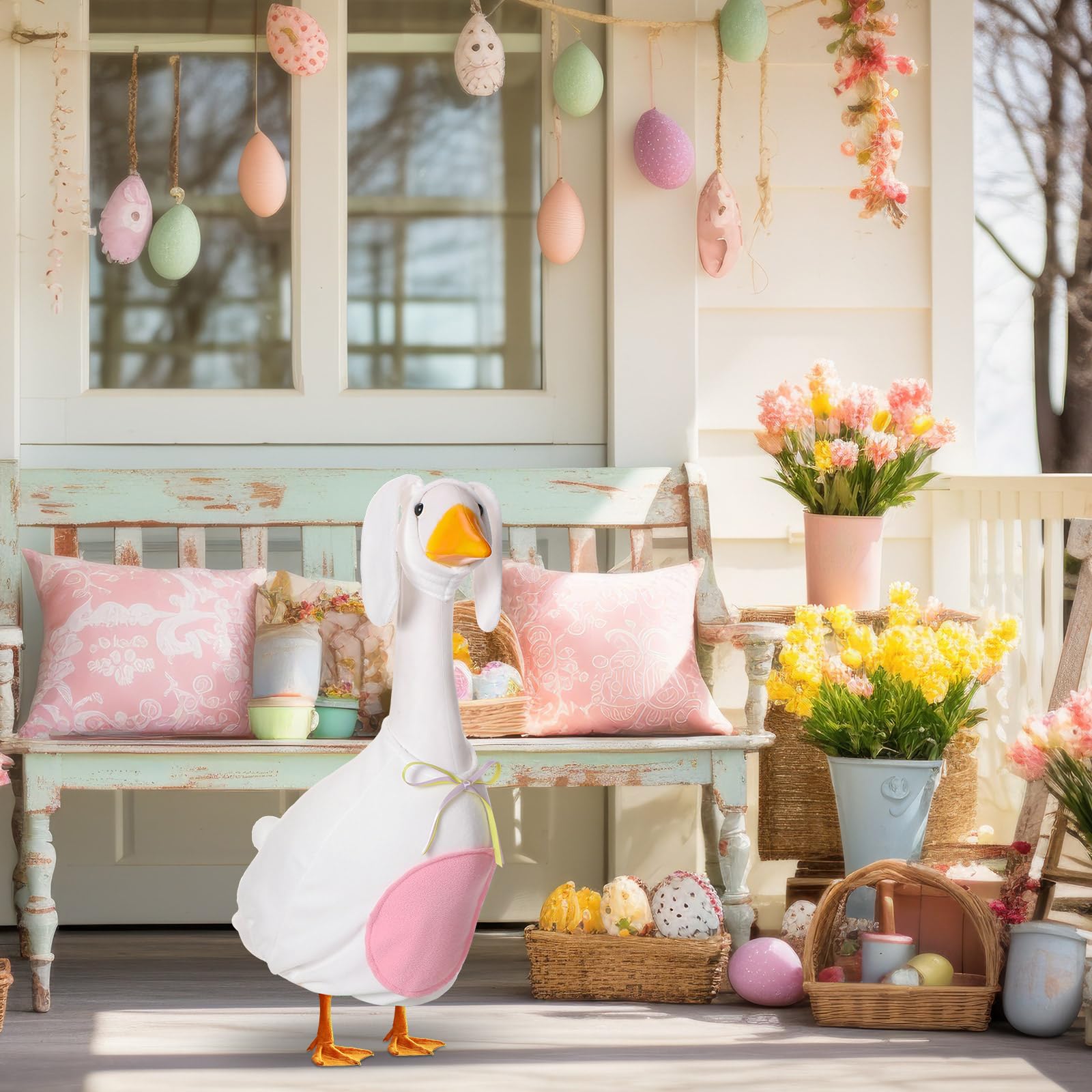 FuWeave porch geese outdoor cloth outfit designed for weather-ready garden displays.