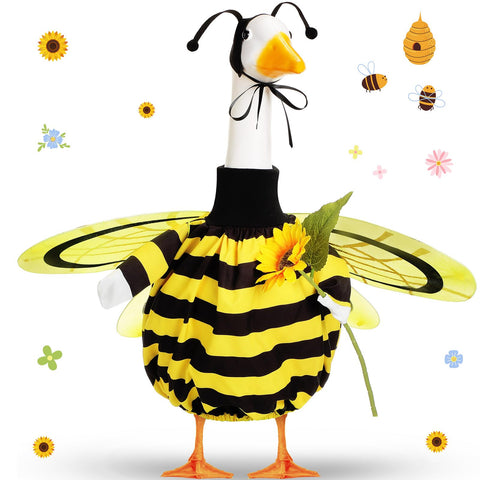 FuWeave Spring Bee Goose Outfit front view for outdoor lawn decor