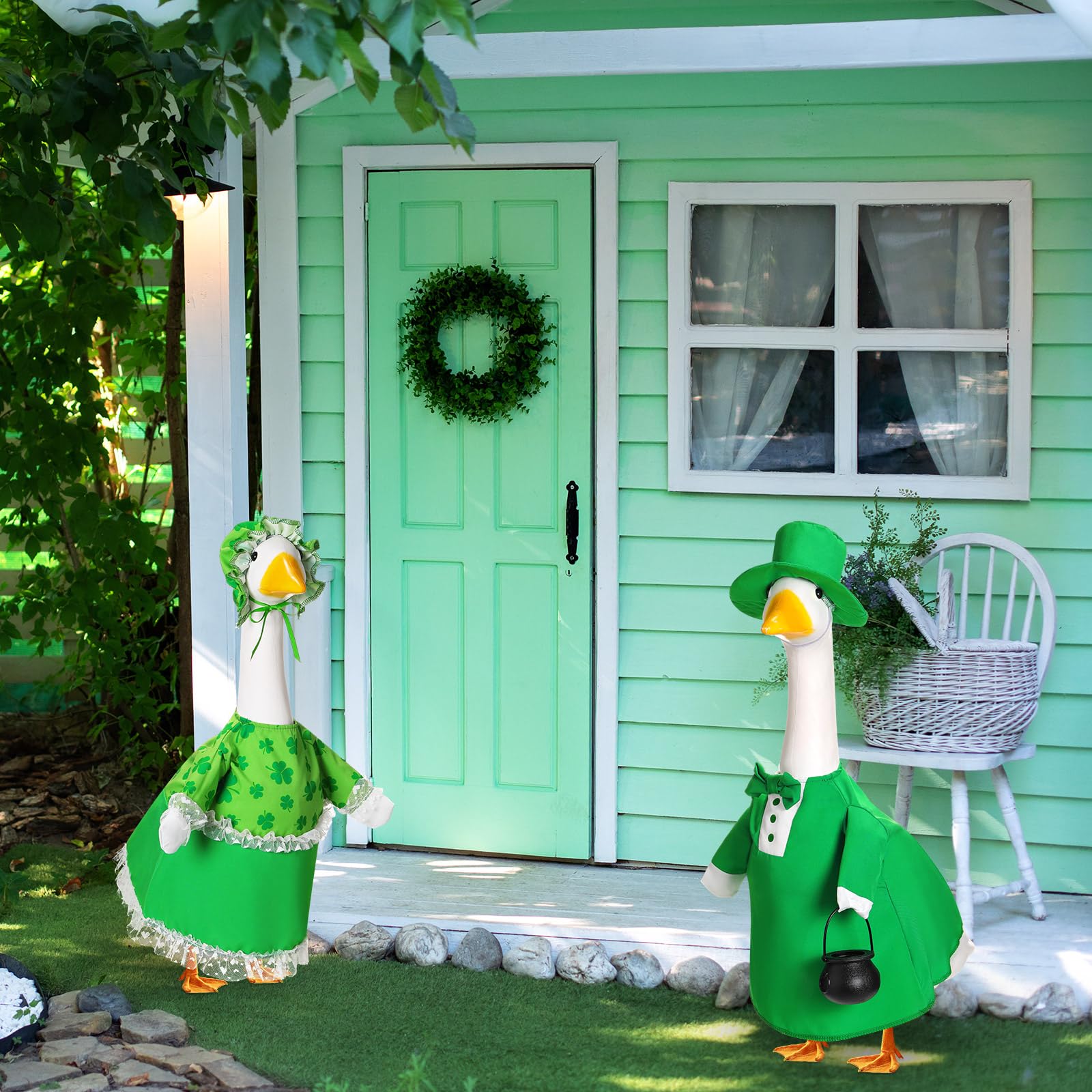 FuWeave clover shamrock accents brighten garden display