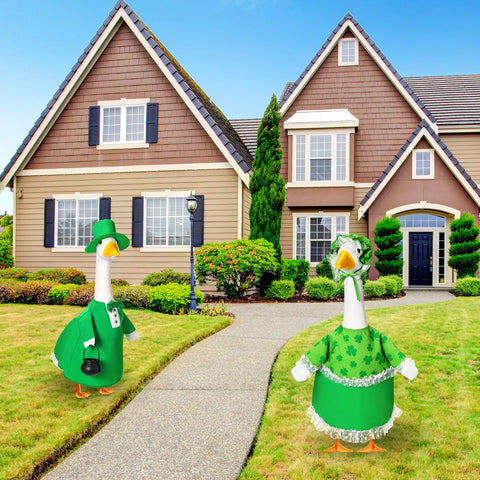 FuWeave St Patrick's Day decor for lawn geese and gatherings