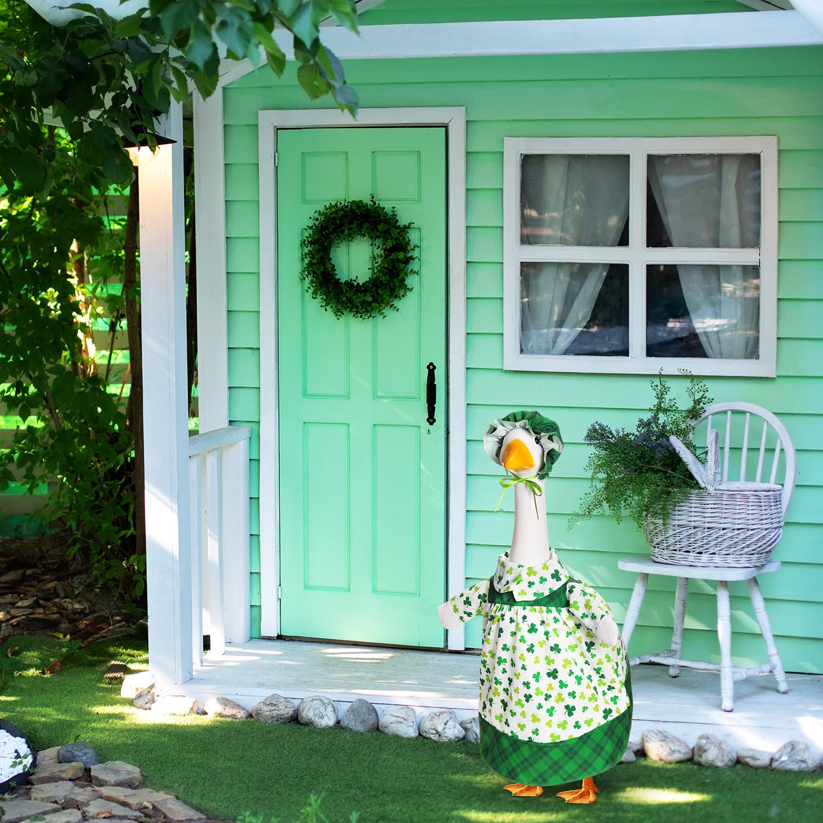 FuWeave yard decoration idea with green accents and cheer.