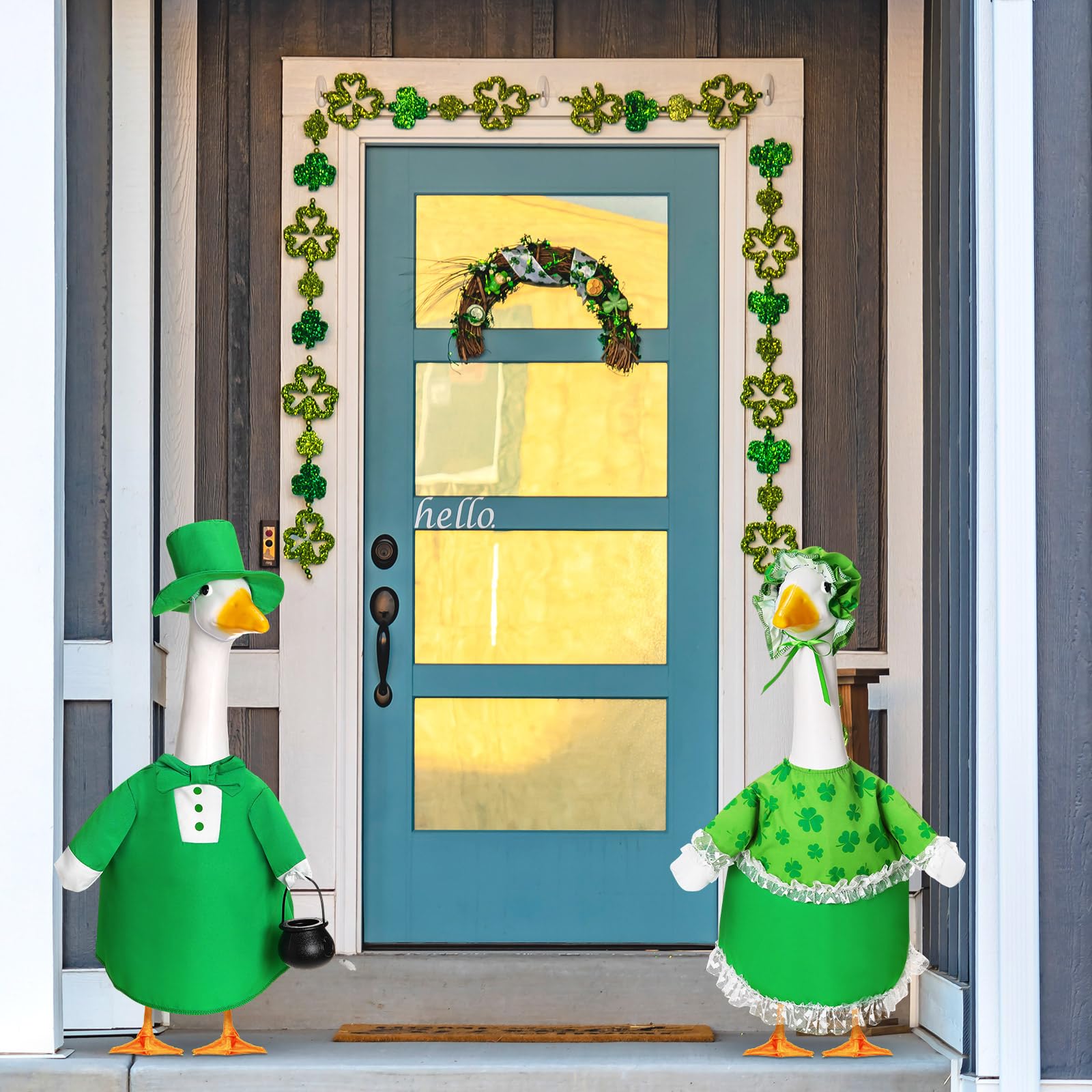 FuWeave yard scene showcasing 23-inch goose attire in action
