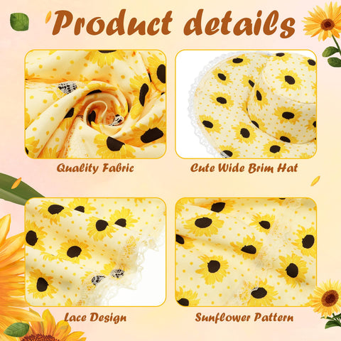 FuWeave sunflower pattern on goose costume highlights garden parties and tea gatherings.
