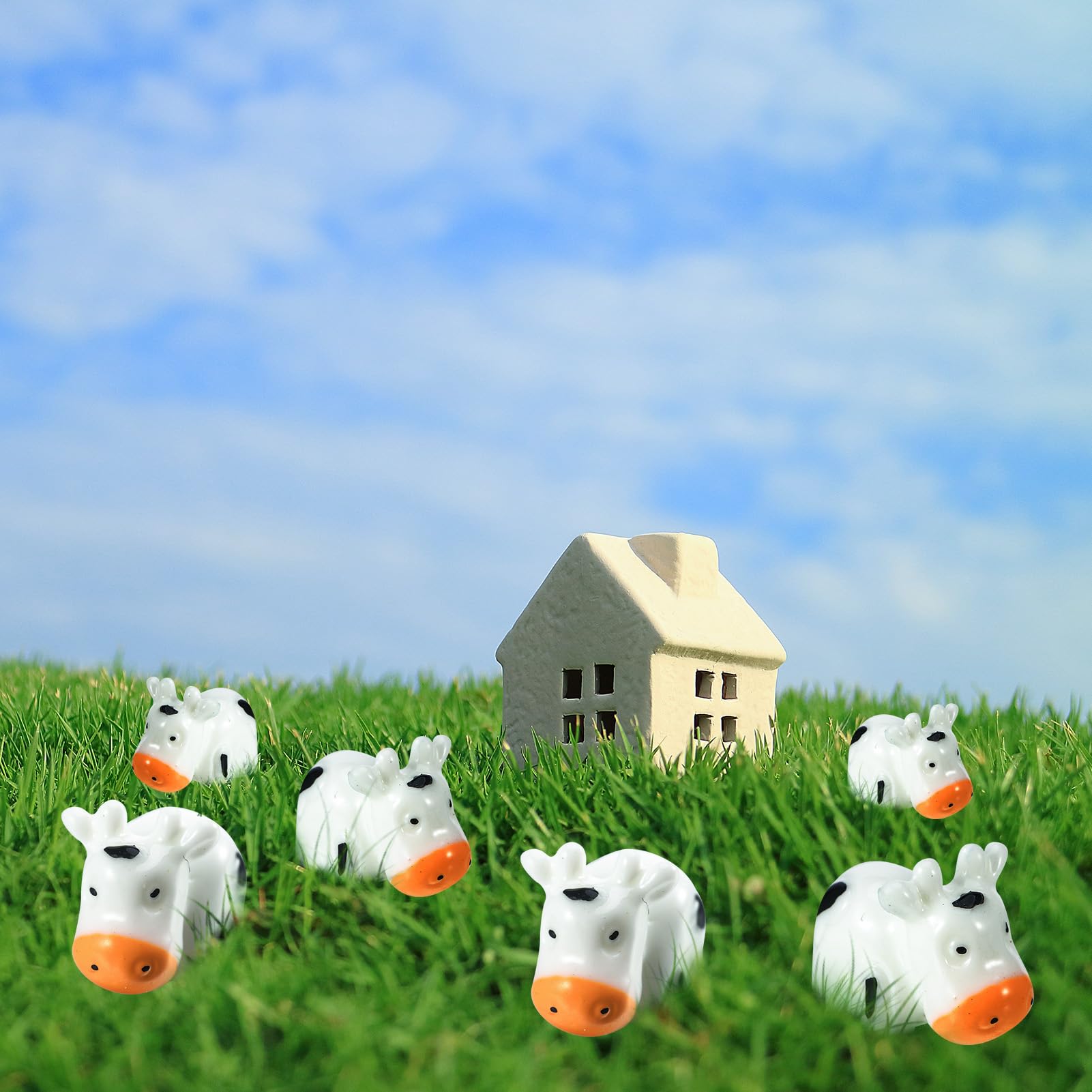 Vibrant tiny figures add personality to any outdoor corner.