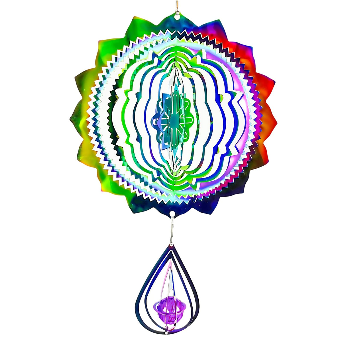 FuyeorTee stainless steel wind spinner reflecting sunlight for bird deterrence