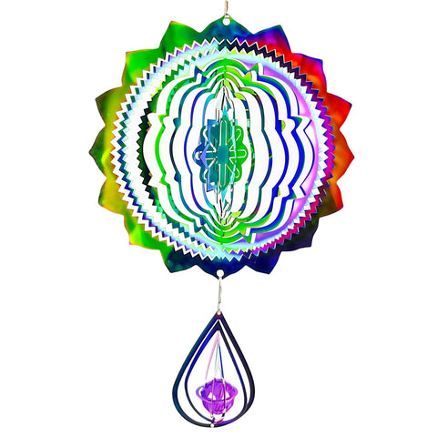 FuyeorTee stainless steel wind spinner reflecting sunlight for bird deterrence