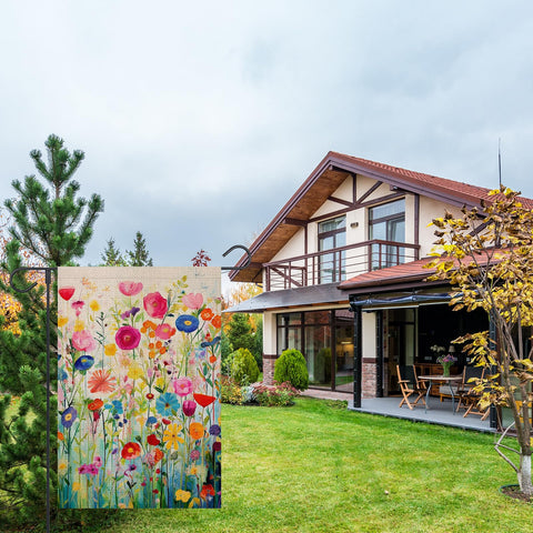 FUYUCHEN flag on breeze demonstrates color retention in sun and rain.