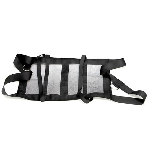 Fuziddn adjustable sling for sheep supporting a comfortable, secure fit for varied sizes