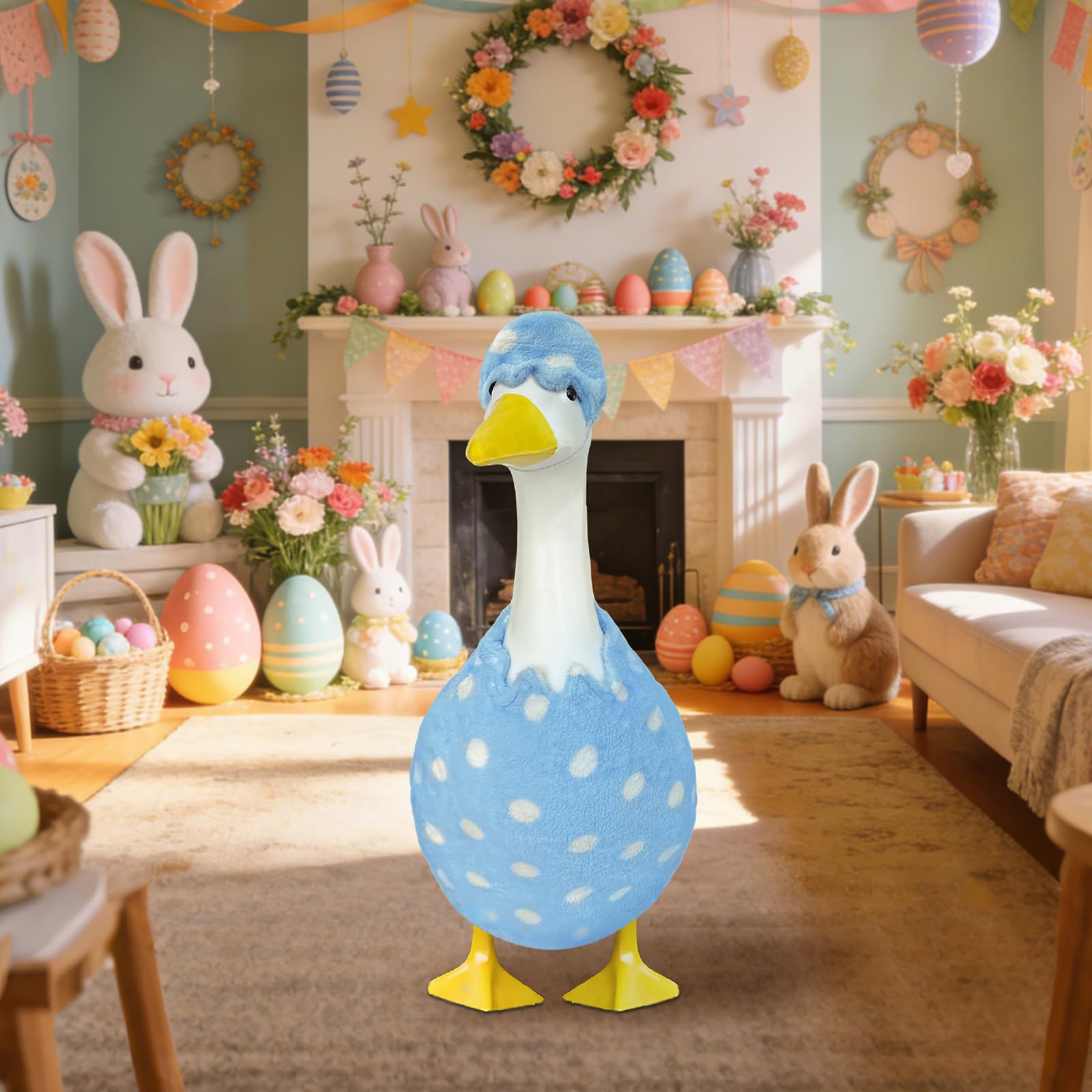 Fuzzivator easy-on Easter goose outfit for quick setup