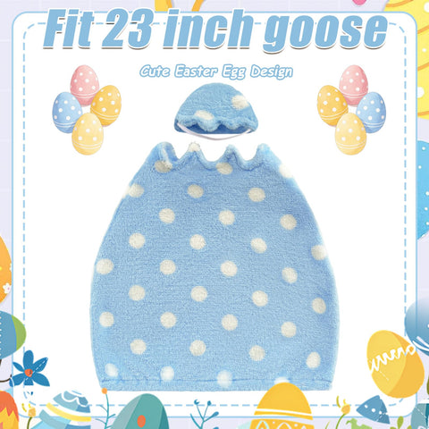 Fuzzivator velvet goose costume in multicolor for garden display