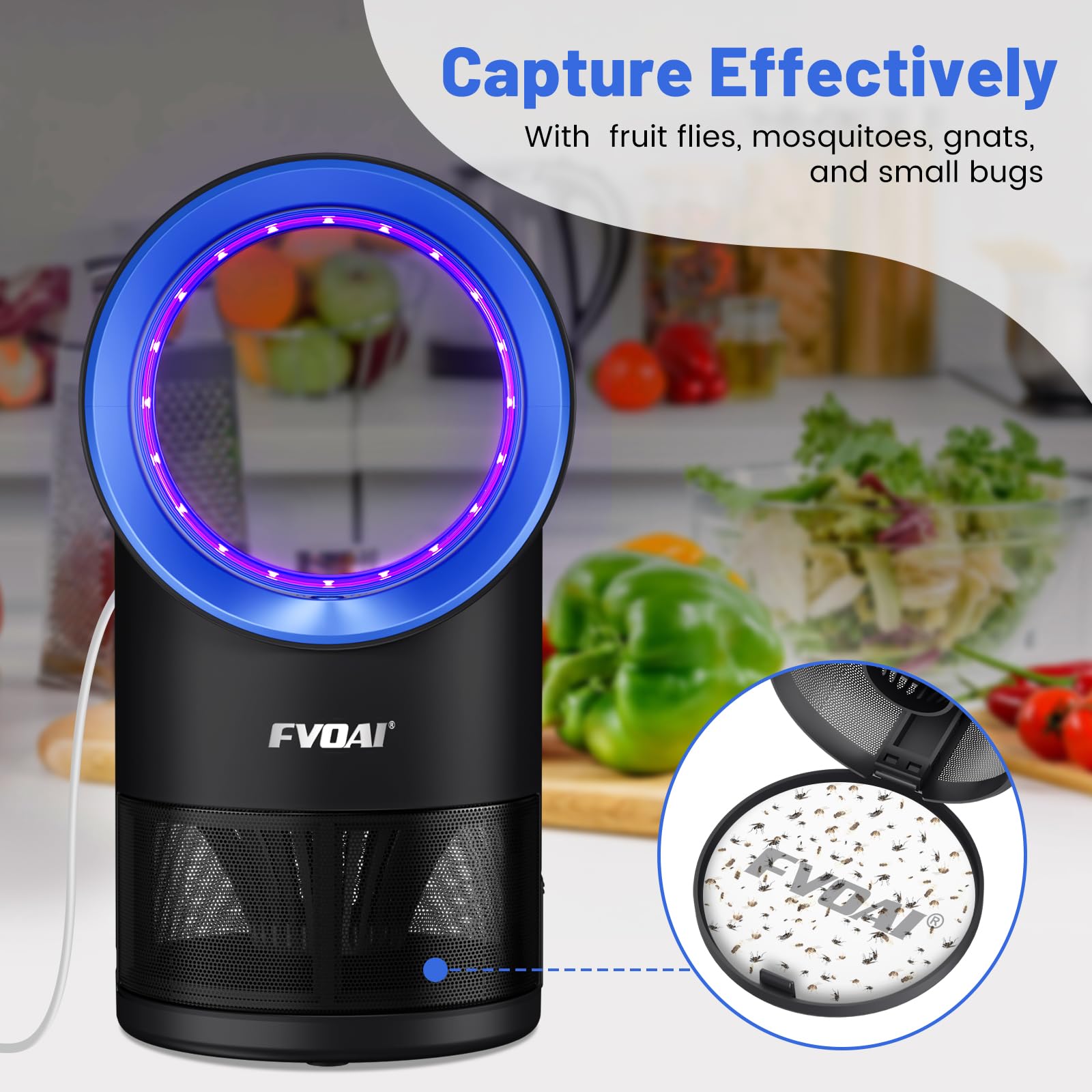FVOAI compact indoor pest trap suitable for kitchen spaces.
