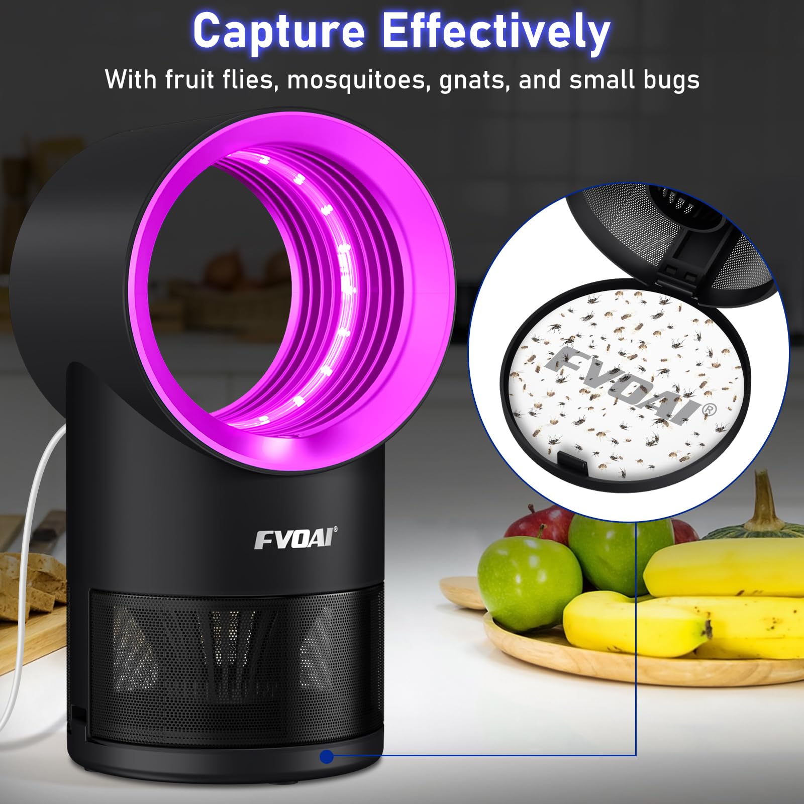 FVOAI compact indoor trap blends with decor while catching flies.
