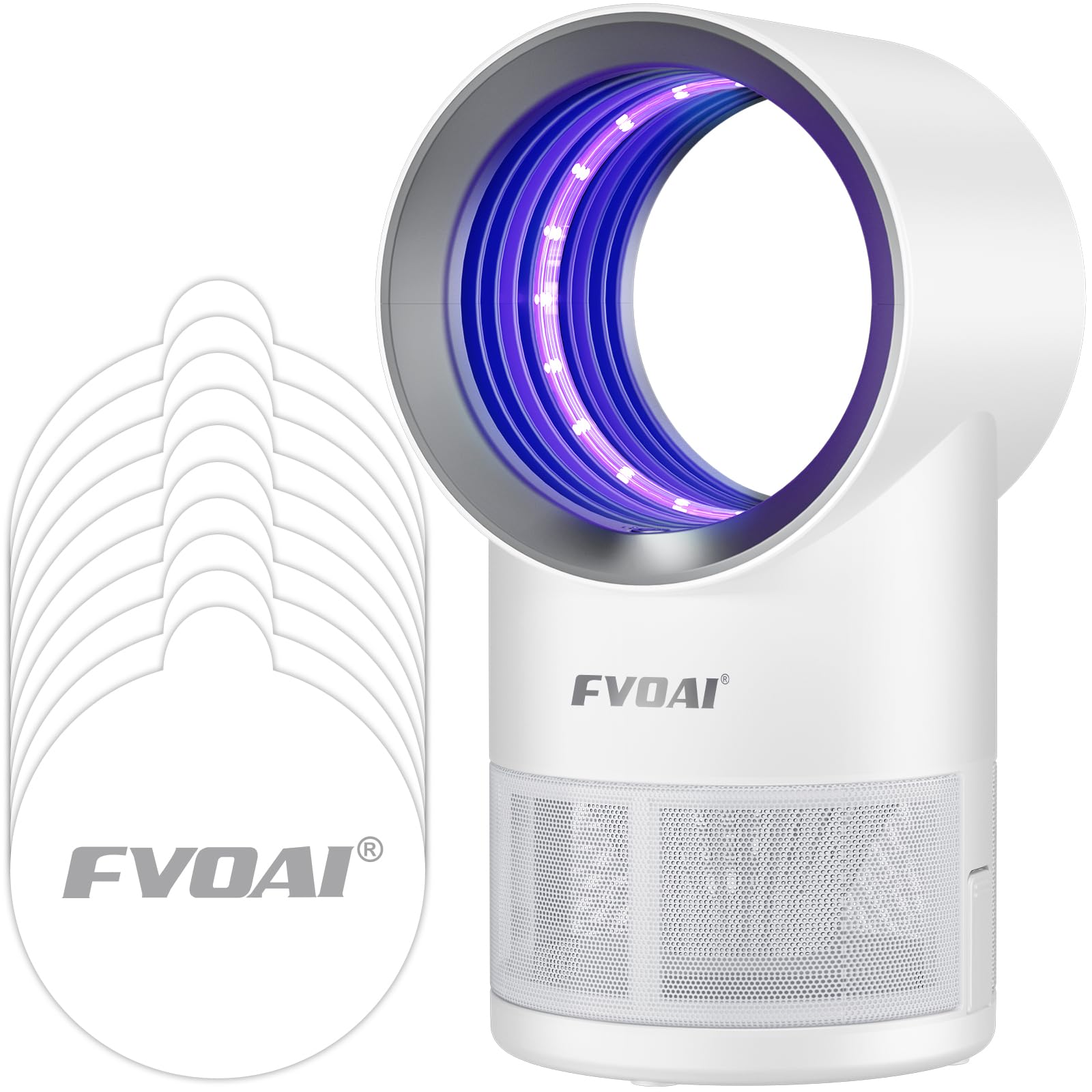 FVOAI fruit fly trap indoors, front view, compact pest control for kitchens.
