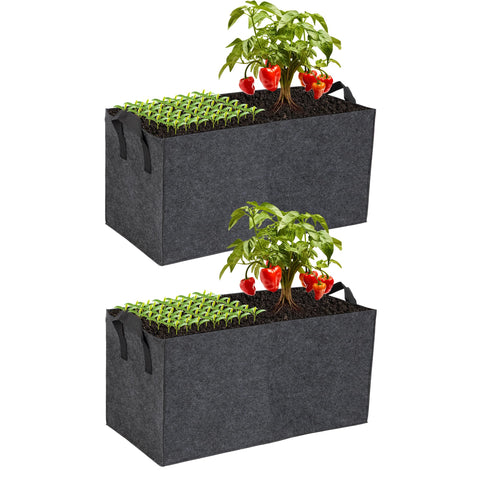 FVOTNW 2-grid fabric grow bag side view for breathable, healthy roots.