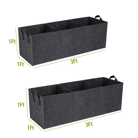 FVOTNW 3-compartment design helps separate herbs, veggies, and flowers neatly