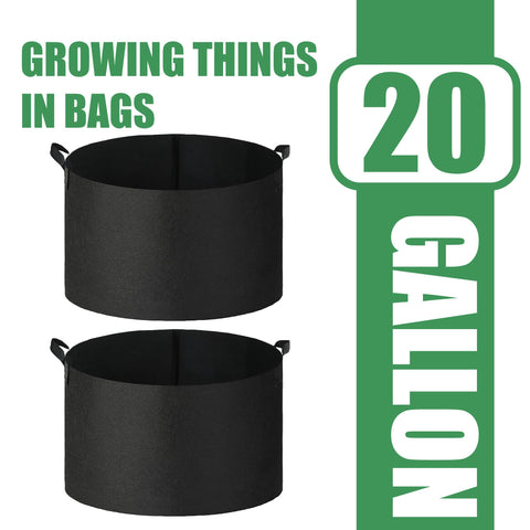 FVOTNW 300g thickened nonwoven grow bag with sturdy bottom stitching.