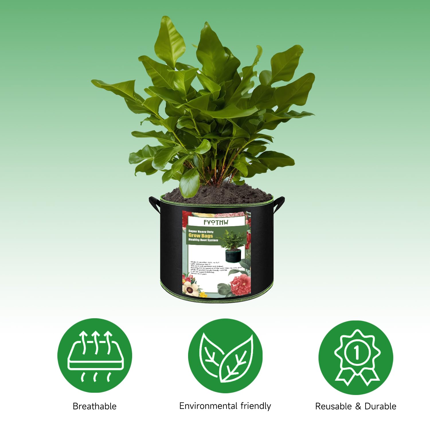 FVOTNW foldable design showing space-saving storage solution for garden bags