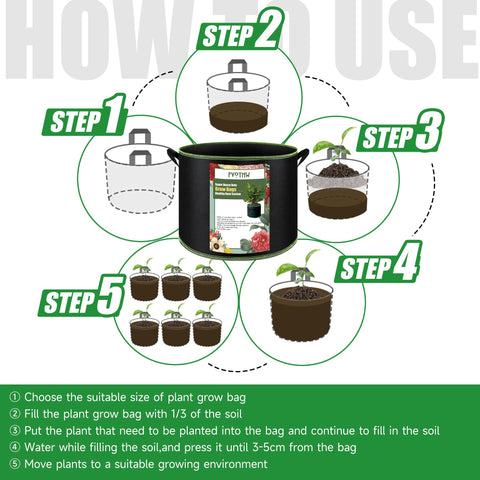FVOTNW indoor/outdoor bags keep plants thriving in varied conditions.