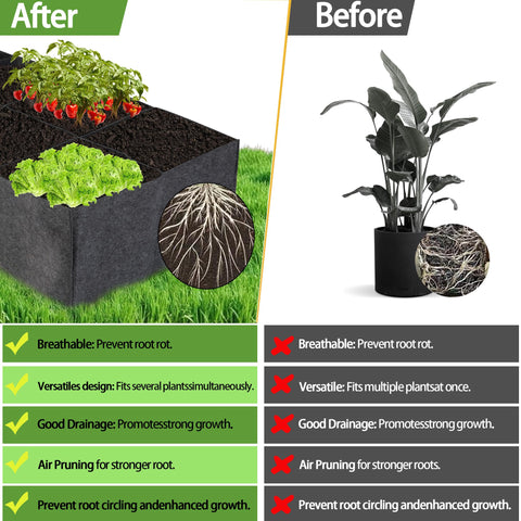 FVOTNW porous drainage reduces excess moisture for drier, healthier plant growth