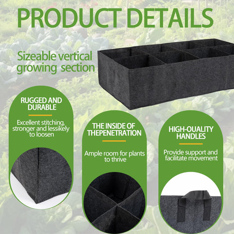 FVOTNW square fabric raised bed demonstrates excellent drainage.