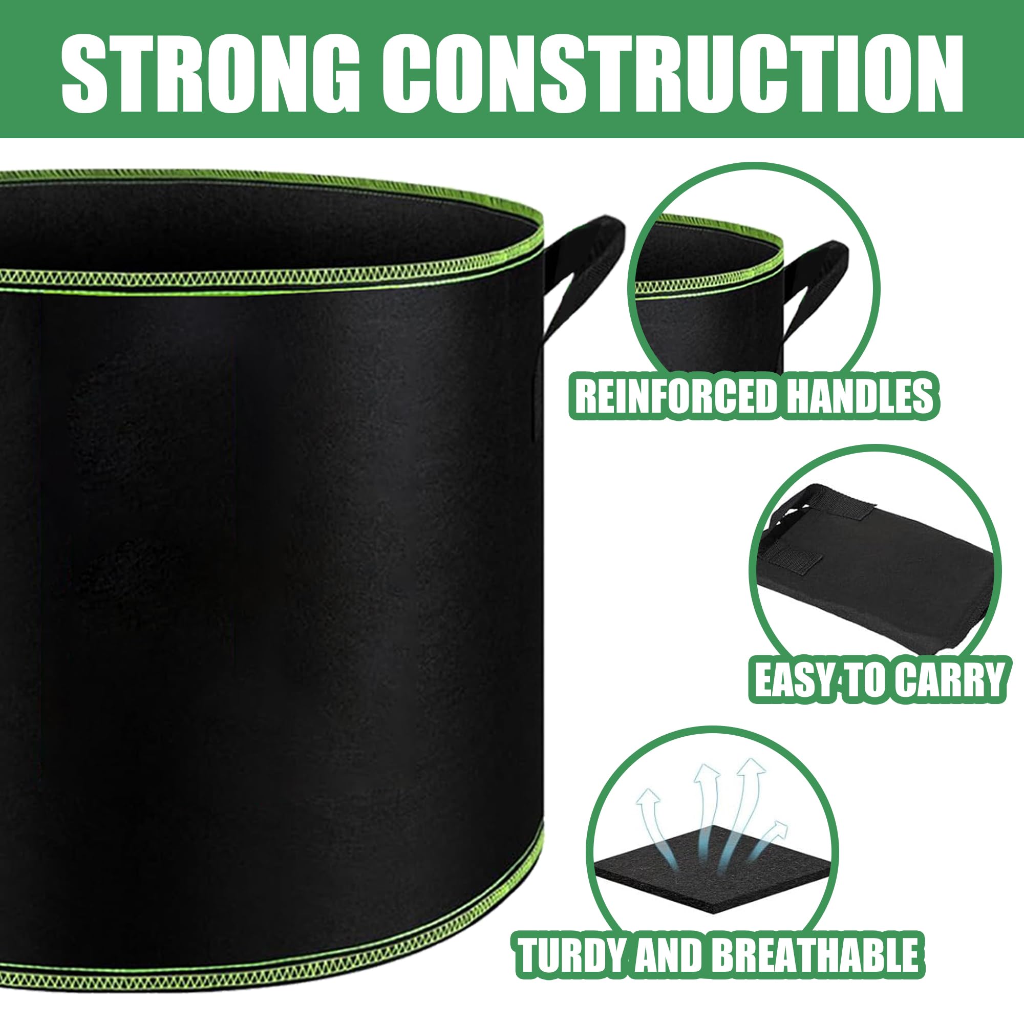 FVOTNW two-pack 30gal grow bags arranged for versatile gardening projects