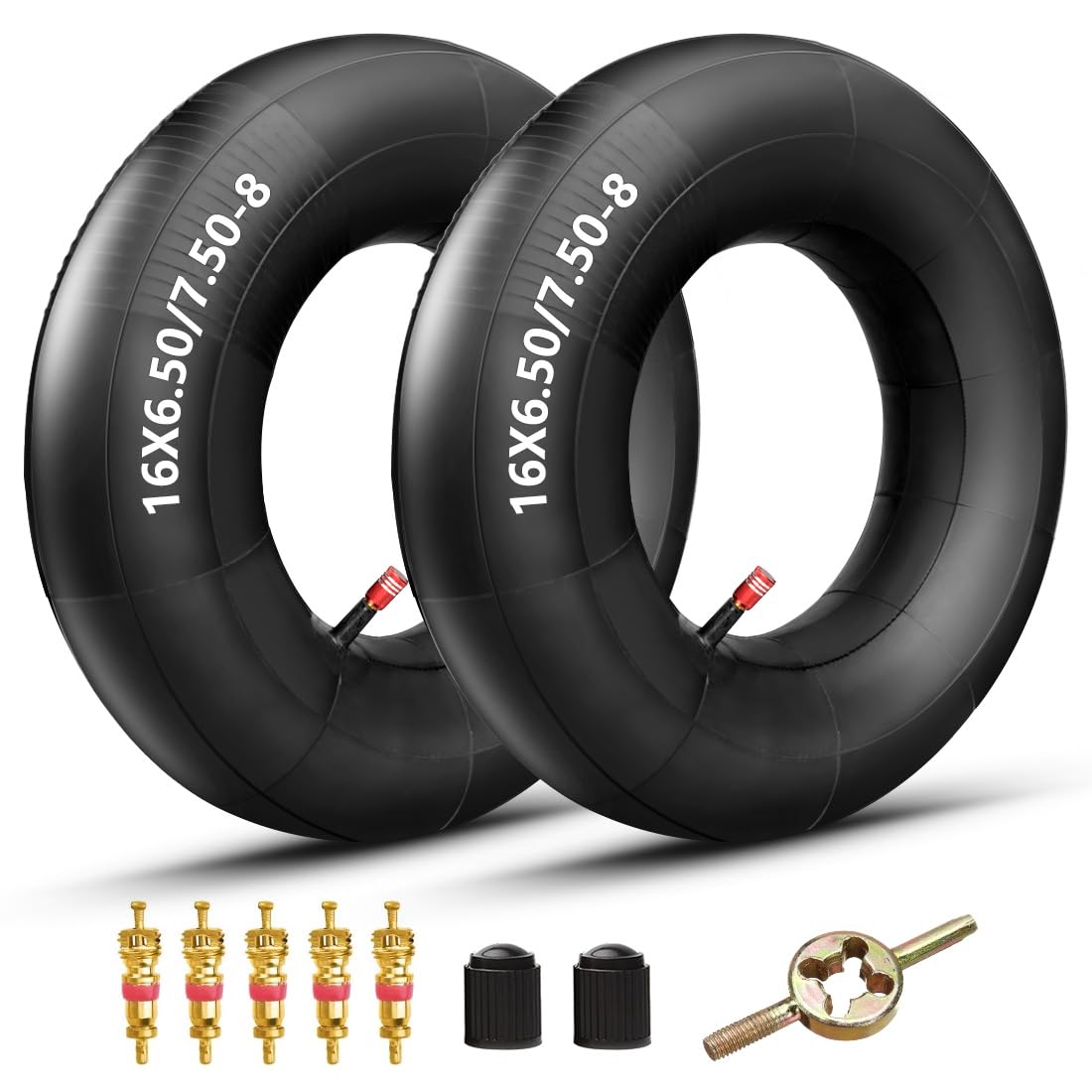 FVRITO inner tube for 16x7.50-8 with straight valve, durable and reliable.