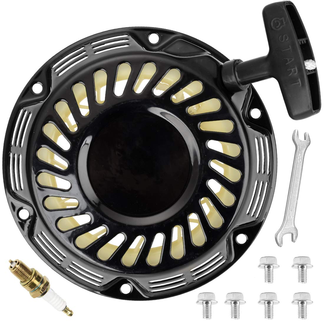 FVRITO pull-start recoil starter assembly shown for easy ignition on Predator engines