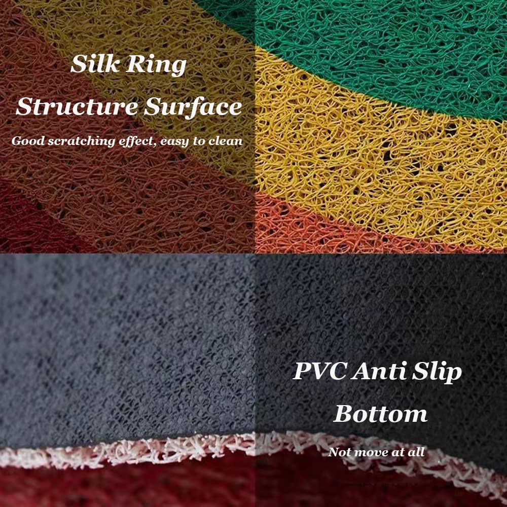 FWEHIO Rainbow Welcome Mat is easy to clean by patting or rinsing.