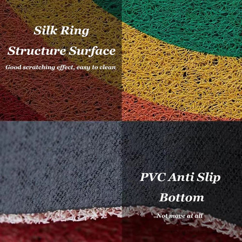 FWEHIO Rainbow Welcome Mat is easy to clean by patting or rinsing.