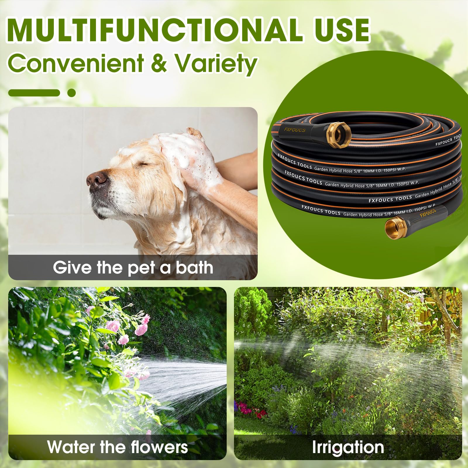 FXFOUCS burst pressure six-hundred-psi supports powerful cleaning and efficient irrigation