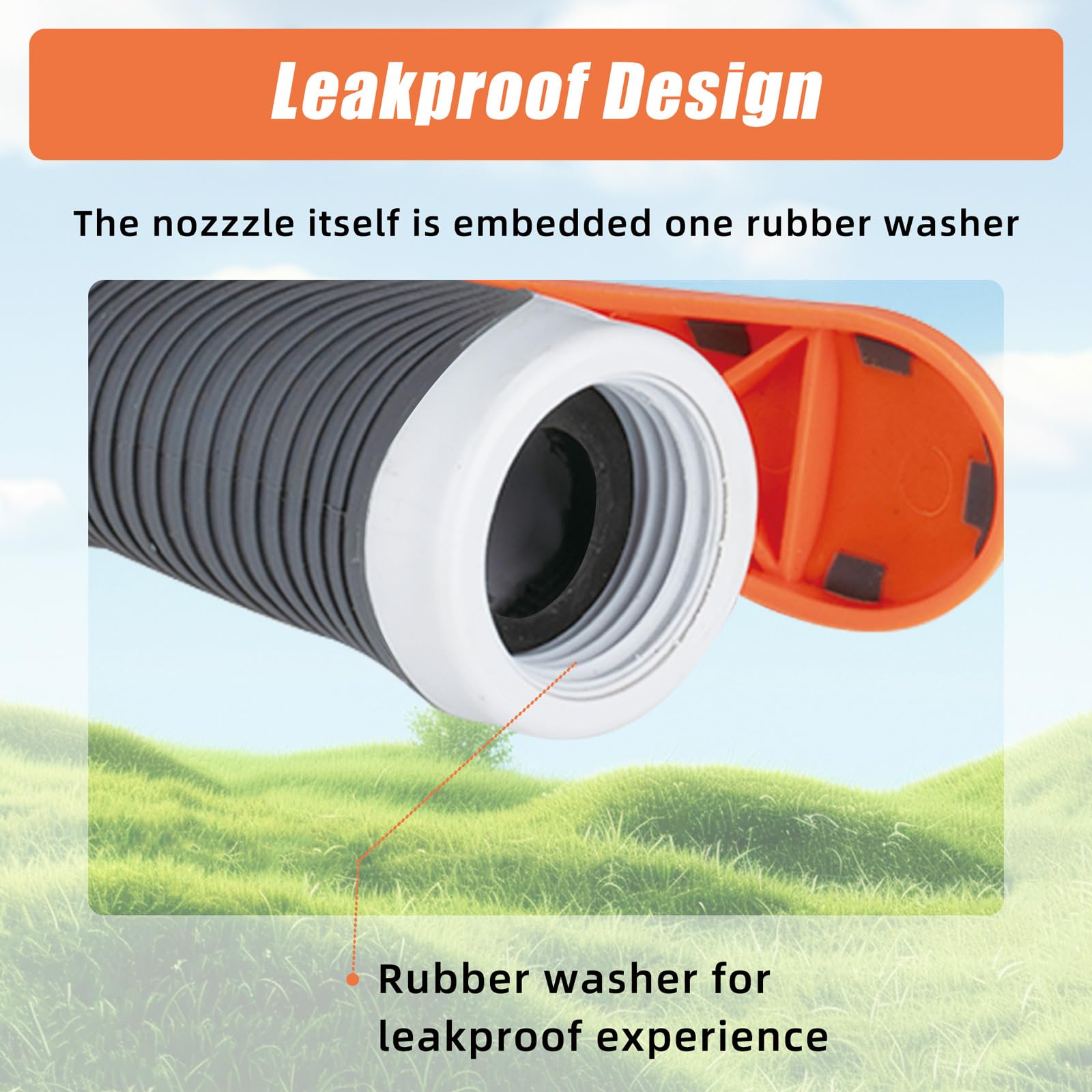 FXFOUCS 8-pattern nozzle includes leak-proof washers for drip-free connections
