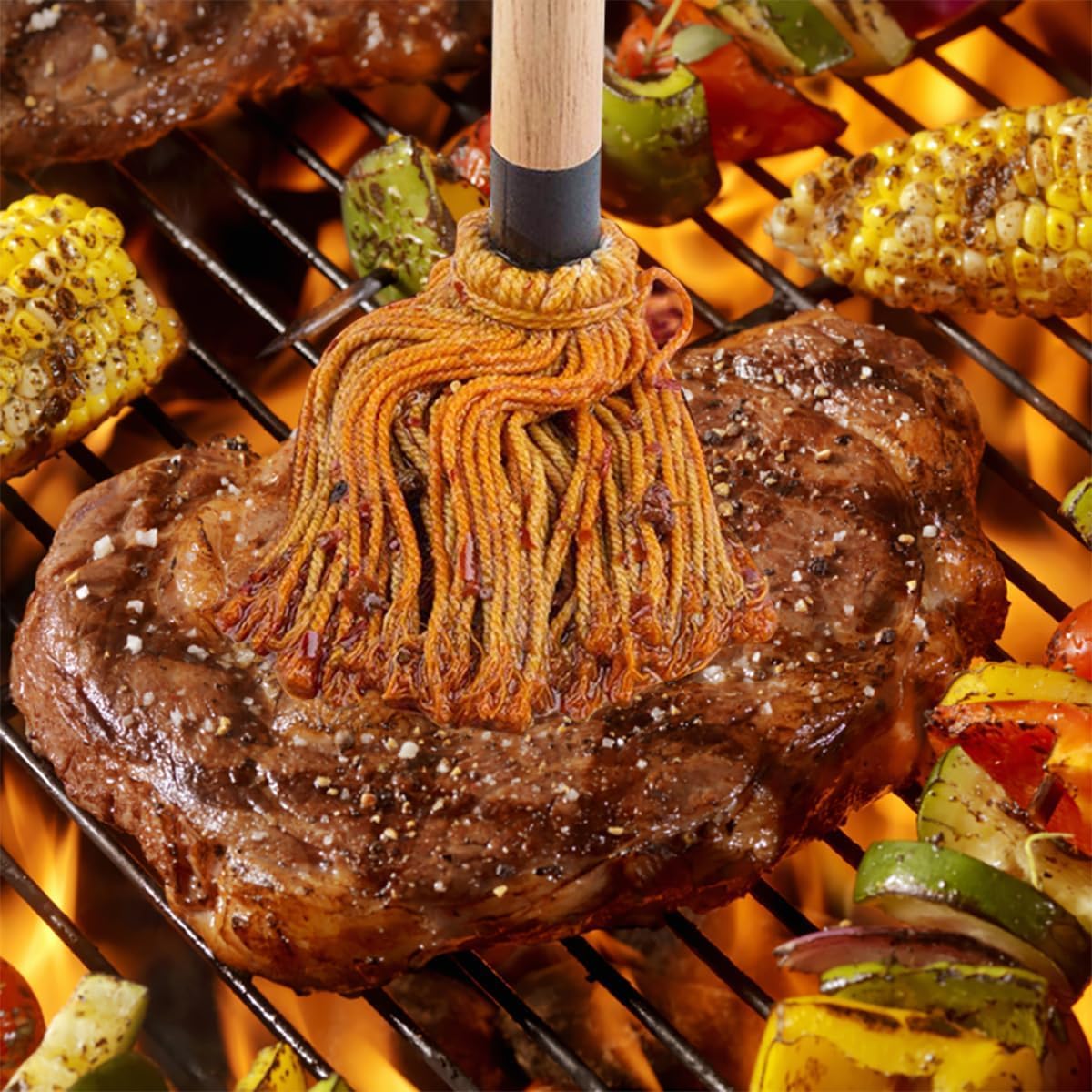 FXFSTEEL silicone sauce brush enables controlled saucing without dripping