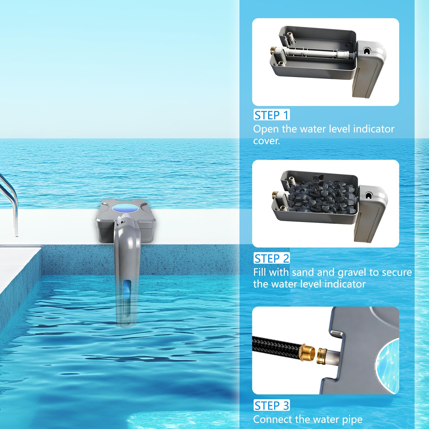 Fxsmgdy UV-protected ABS material resists fading and warping in sunlit pool areas.