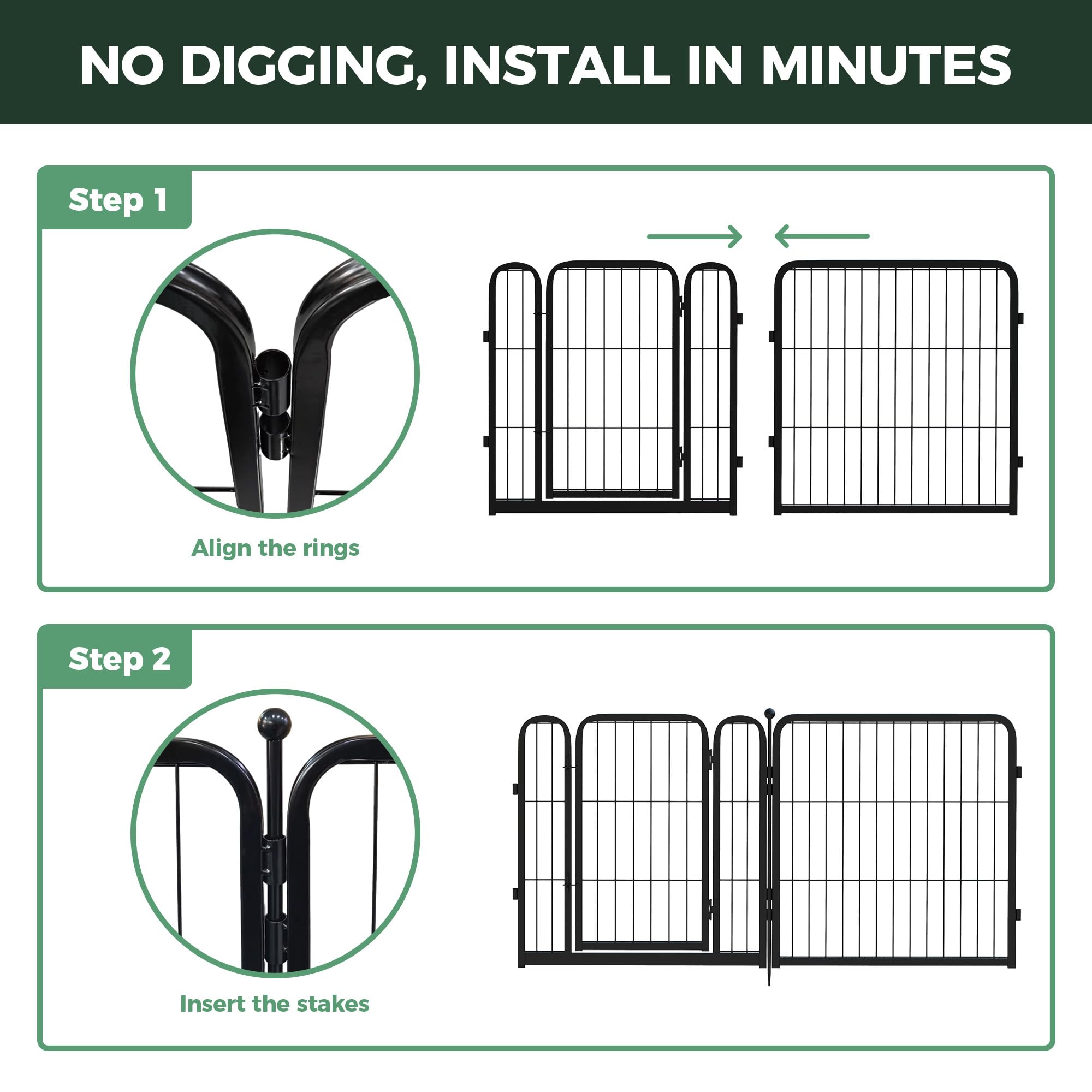 FXW adaptable fence panels allow flexible layout and easy rearrangement.