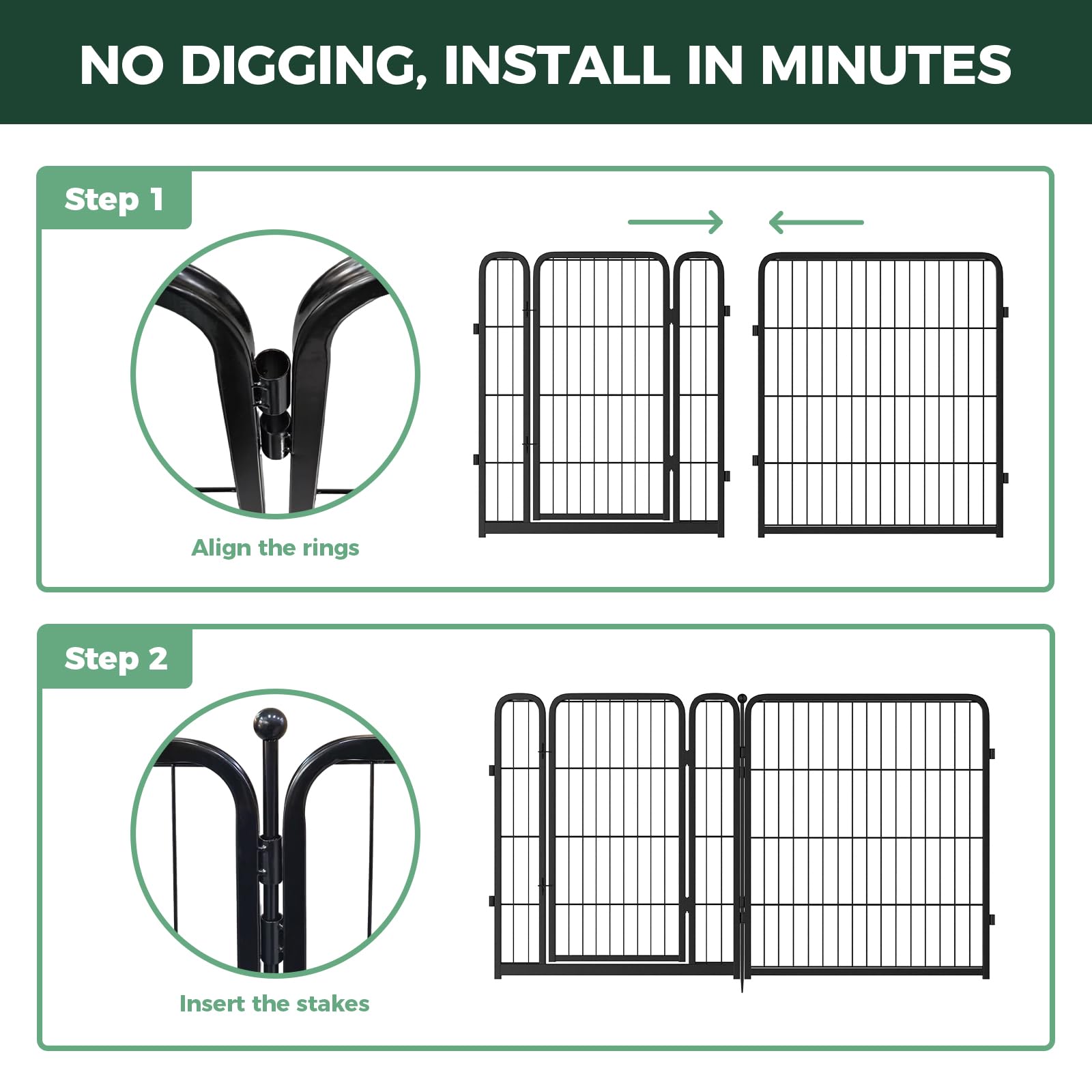 FXW Garden Fence easy-assembly design lets you reshape layouts without tools.
