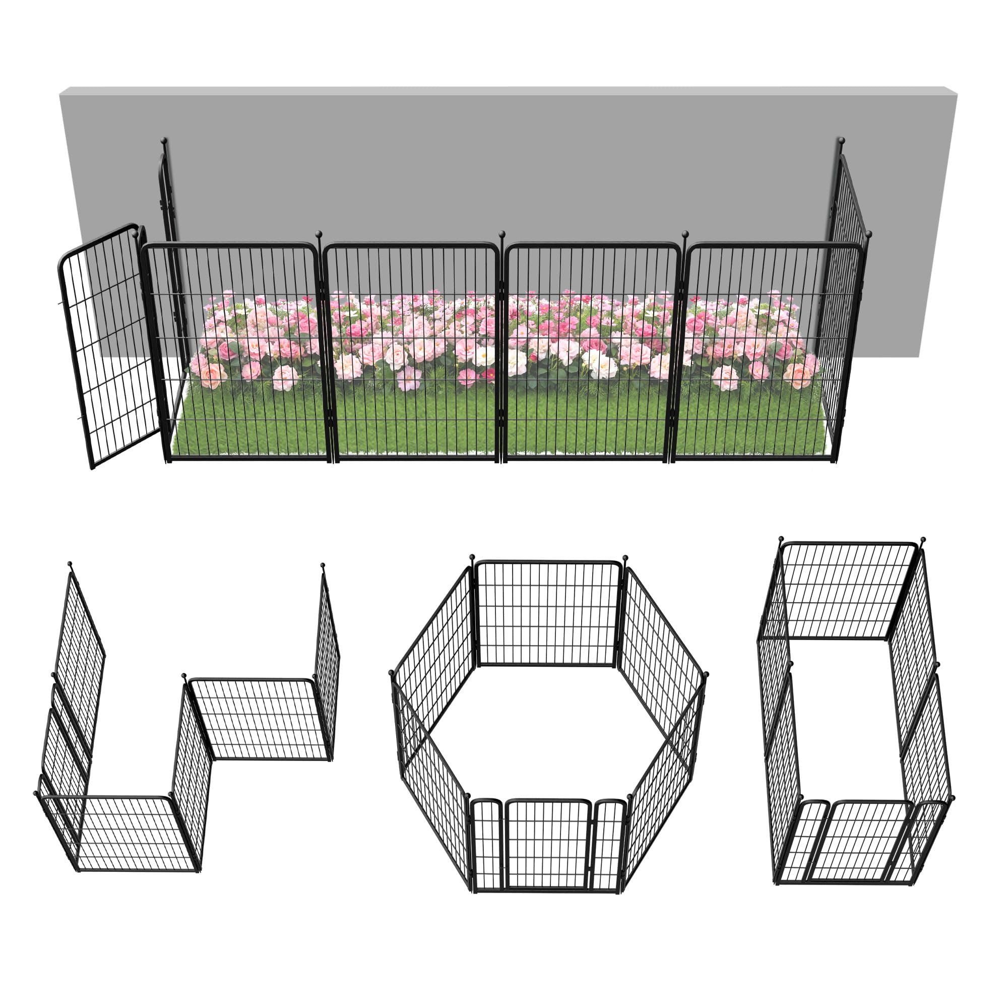 FXW Garden Fence panel assembly shows a sturdy yard boundary for pets