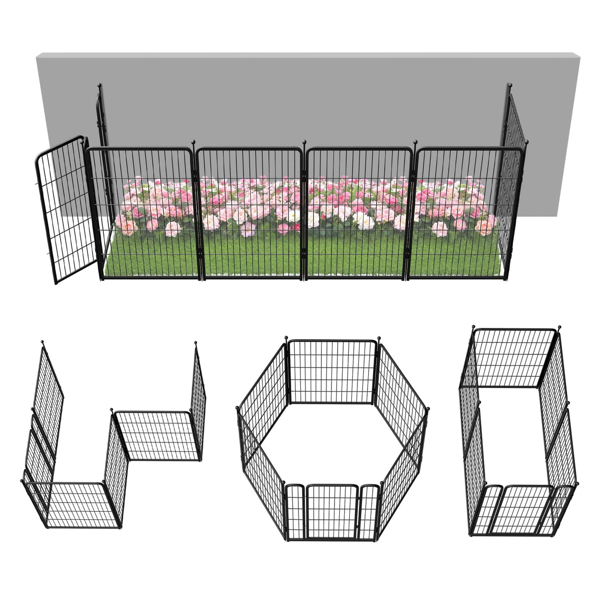 FXW Garden Fence panel assembly shows a sturdy yard boundary for pets