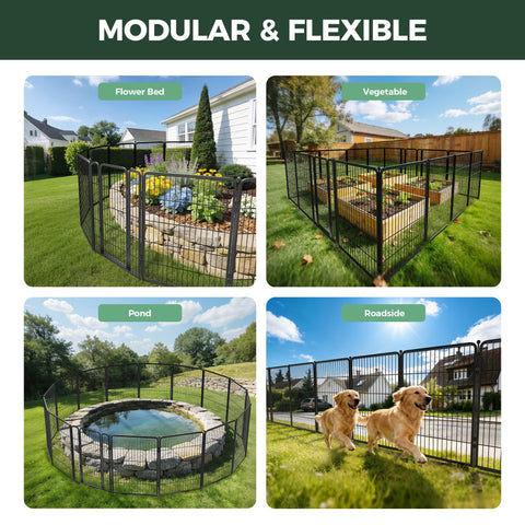 FXW welded metal fence panels provide a durable outdoor boundary