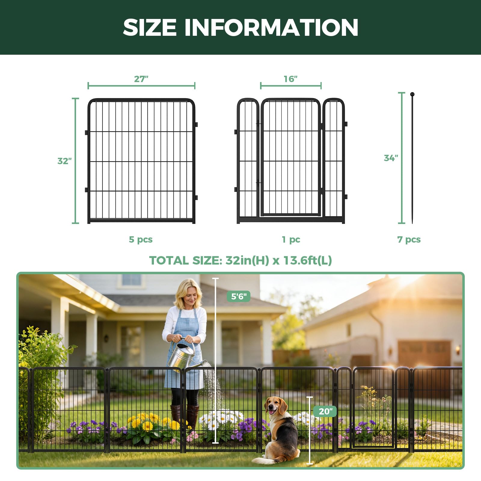 FXW no-dig fence demonstrates garden protection in the outdoor yard.