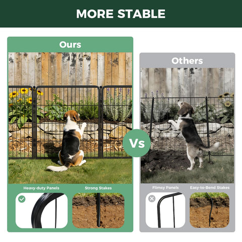 FXW fence stake with rounded ball tips prevents injuries during installation.