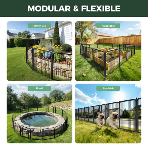 FXW fence features rounded ball tips for safer handling.
