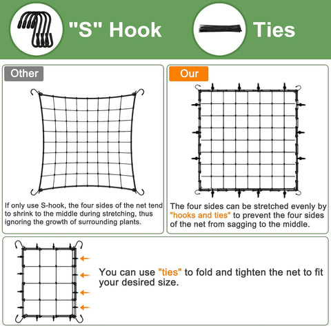 FXweonder rustproof S-hooks provide sturdy, reusable installation