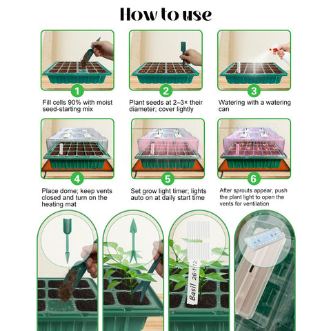 FYLXURO 48-cell trays offer ample root space for seedlings
