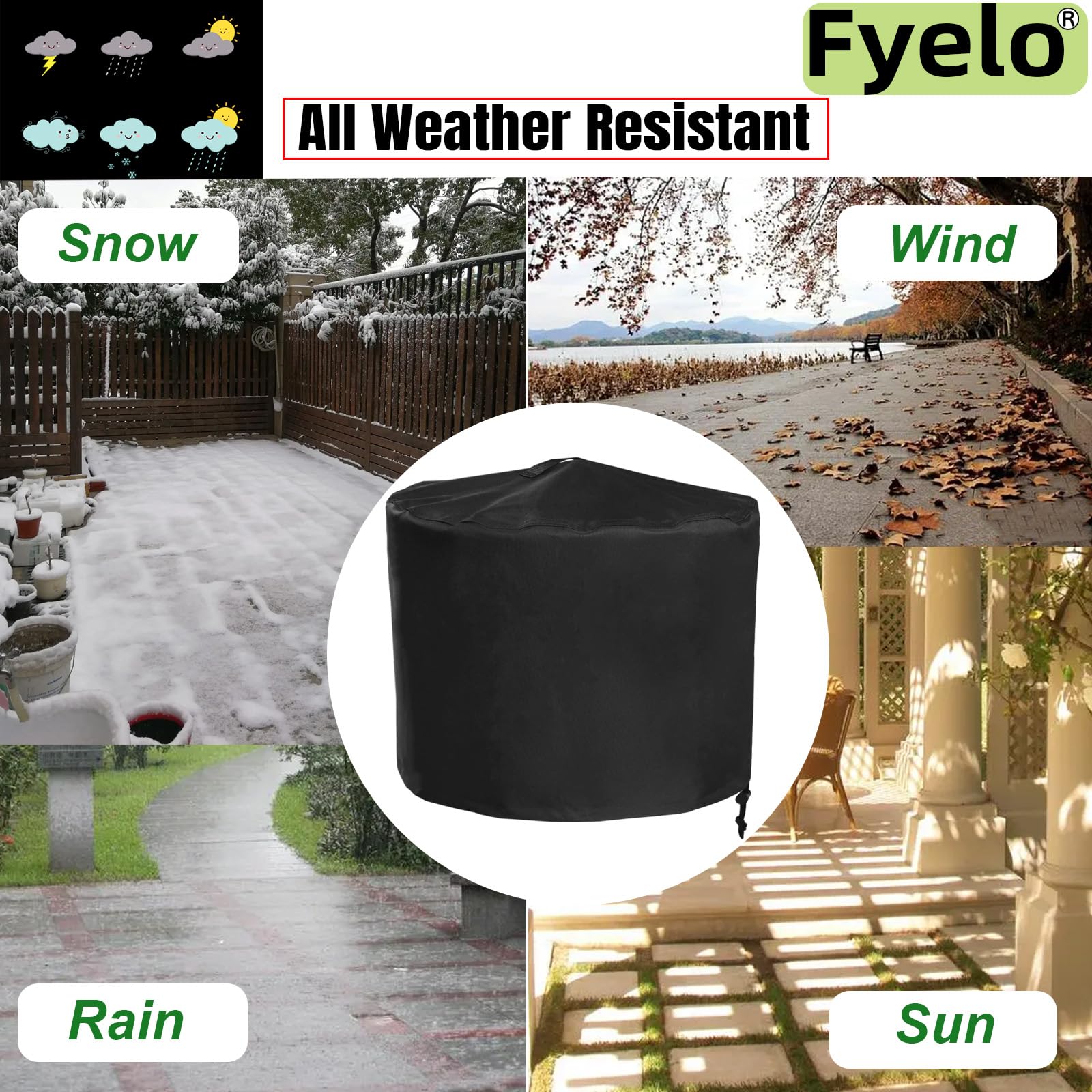 Fyelo top handle enables easy on off for quick protection.