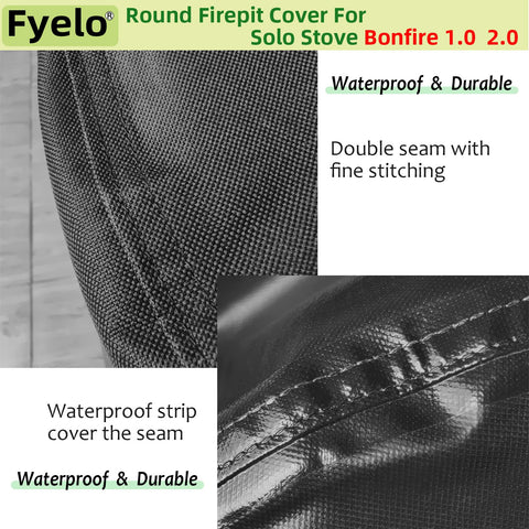 Fyelo 600D waterproof cover keeps Bonfire dry during rain and snow.